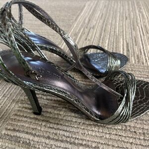 Silver Strappy Heels size 8